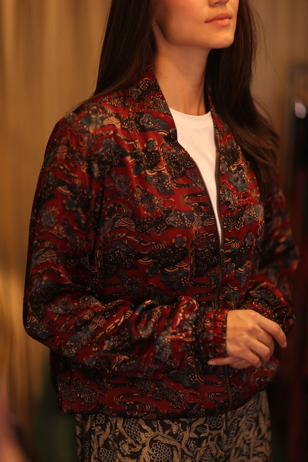 BOMBER JACKET SILK ANCHA POPI