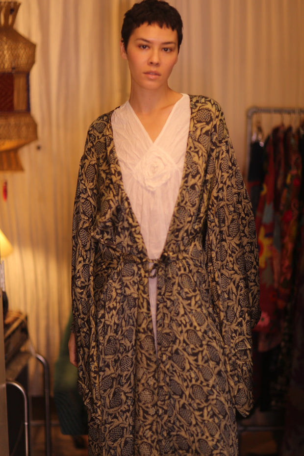 SIL WING KIMONO PINA CUSTARD APPLE YELLOW