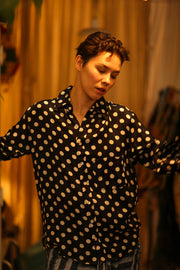 BOYFRIEND BILLIE BLACK AND WHITE - sustainably made MOMO NEW YORK sustainable clothing, boyfrend shirt slow fashion