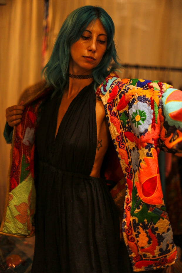 EMBROIDERED ARTISAN JACKET LEYLA - sustainably made MOMO NEW YORK sustainable clothing, bestseller slow fashion