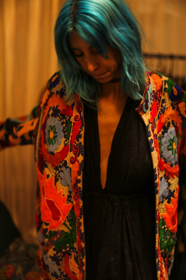 EMBROIDERED ARTISAN JACKET LEYLA - sustainably made MOMO NEW YORK sustainable clothing, bestseller slow fashion