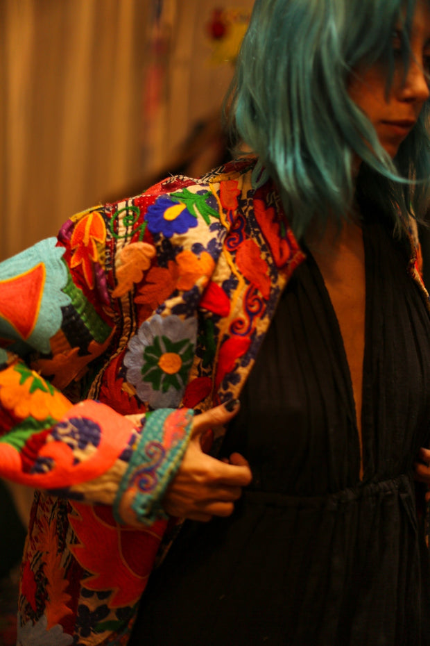 EMBROIDERED ARTISAN JACKET LEYLA - sustainably made MOMO NEW YORK sustainable clothing, bestseller slow fashion