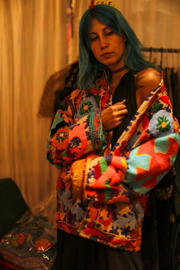 EMBROIDERED ARTISAN JACKET LEYLA - sustainably made MOMO NEW YORK sustainable clothing, bestseller slow fashion