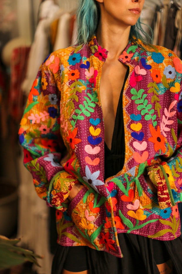 EMBROIDERED JACKET HOSIA - sustainably made MOMO NEW YORK sustainable clothing, bestseller slow fashion