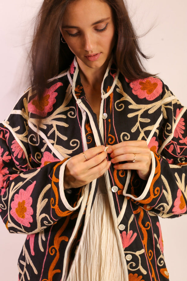 EMBROIDERED JACKET ILKSEN - sustainably made MOMO NEW YORK sustainable clothing, new slow fashion