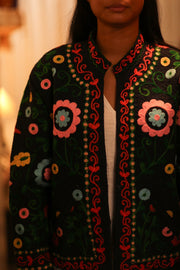 EMBROIDERED JACKET INGRID ARNOLD - sustainably made MOMO NEW YORK sustainable clothing, bestseller slow fashion