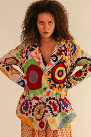 EMBROIDERED JACKET KATIJ - sustainably made MOMO NEW YORK sustainable clothing, Jacket slow fashion