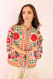 EMBROIDERED JACKET KENNEDY - sustainably made MOMO NEW YORK sustainable clothing, Jacket slow fashion