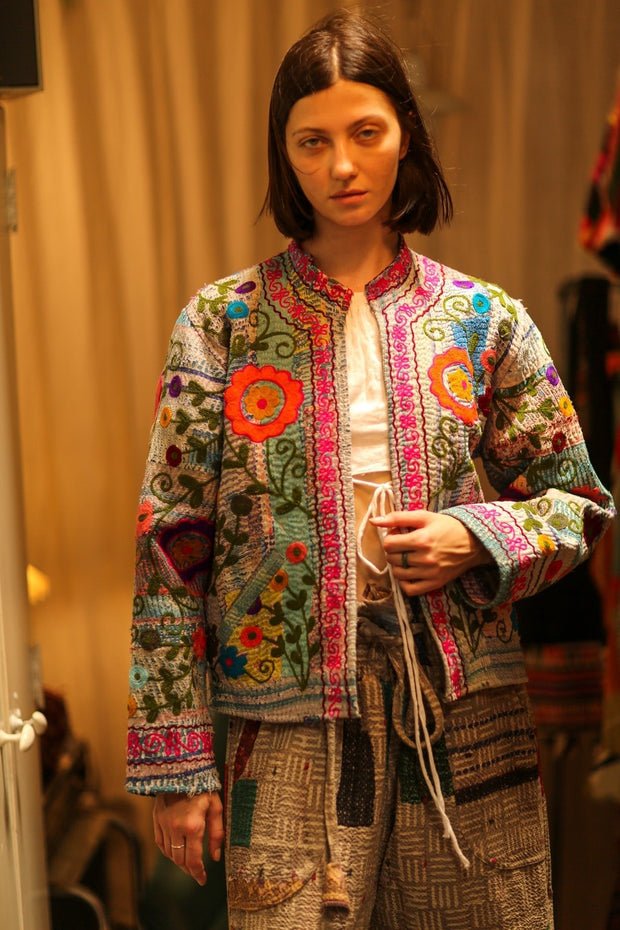 EMBROIDERED JACKET LIBBY - sustainably made MOMO NEW YORK sustainable clothing, coatandjacket slow fashion