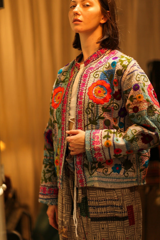 EMBROIDERED JACKET LIBBY - sustainably made MOMO NEW YORK sustainable clothing, coatandjacket slow fashion