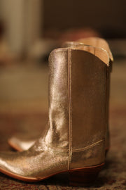 GOLDEN WESTERN BOOTS SINATRA - sustainably made MOMO NEW YORK sustainable clothing, boots slow fashion