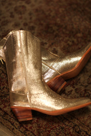 GOLDEN WESTERN BOOTS SINATRA - sustainably made MOMO NEW YORK sustainable clothing, boots slow fashion