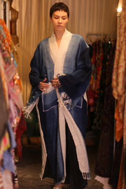HANDLOOM COTTON LAOS KIMONO ODIN - sustainably made MOMO NEW YORK sustainable clothing, kimono slow fashion