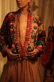 JACKET INGRID FLOWERS EMBROIDERED - sustainably made MOMO NEW YORK sustainable clothing, coatandjacket slow fashion