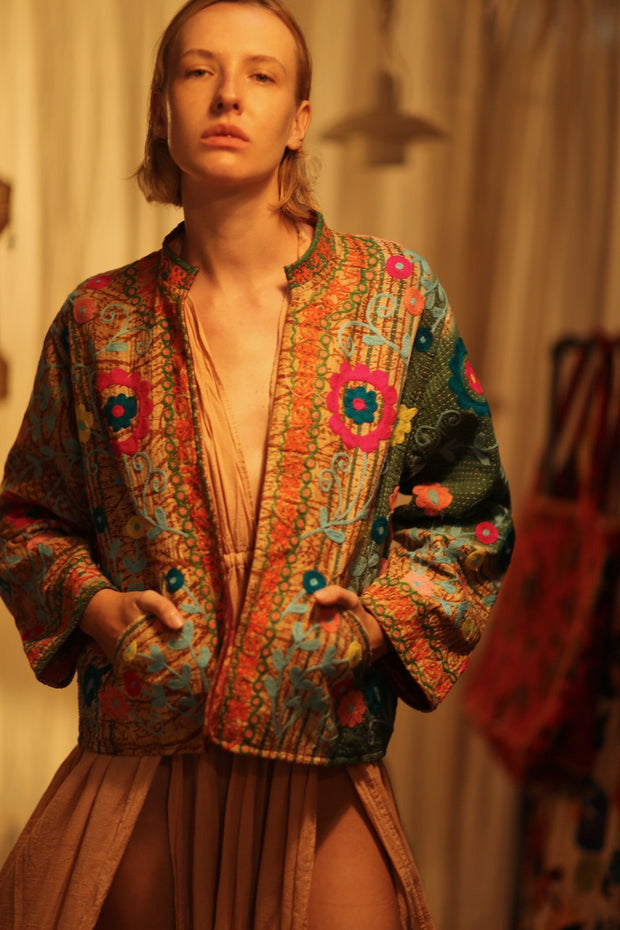 JACKET INGRID YONA EMBROIDERED - sustainably made MOMO NEW YORK sustainable clothing, coatandjacket slow fashion