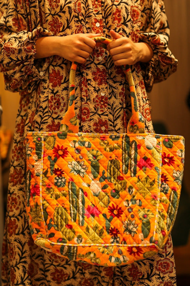 KALI VELVET BAG CACTUS ORANGE M - sustainably made MOMO NEW YORK sustainable clothing, bag slow fashion