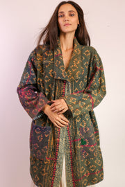 KANTHA COAT JACKET MIMARI - sustainably made MOMO NEW YORK sustainable clothing, slow fashion