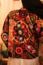 KANTHA EMBROIDERED JACKET INGRID DUSTIN - sustainably made MOMO NEW YORK sustainable clothing, bestseller slow fashion