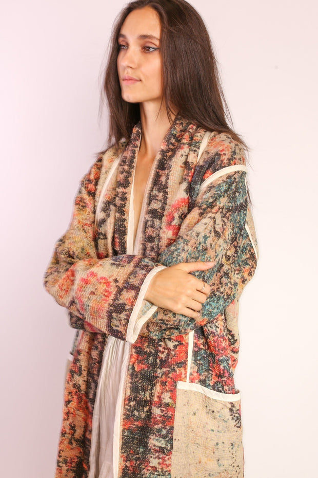 KANTHA JACKET COAT SAHI - sustainably made MOMO NEW YORK sustainable clothing, new slow fashion