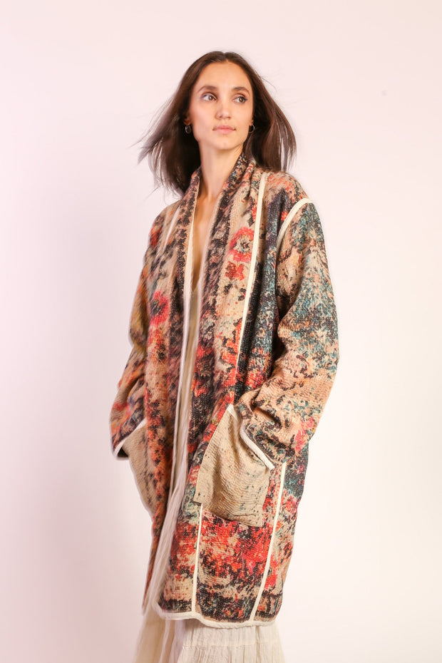 KANTHA JACKET COAT SAHI - sustainably made MOMO NEW YORK sustainable clothing, new slow fashion