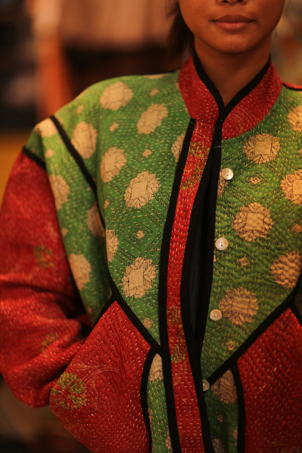 KANTHA JACKET IRINI - sustainably made MOMO NEW YORK sustainable clothing, coatandjacket slow fashion