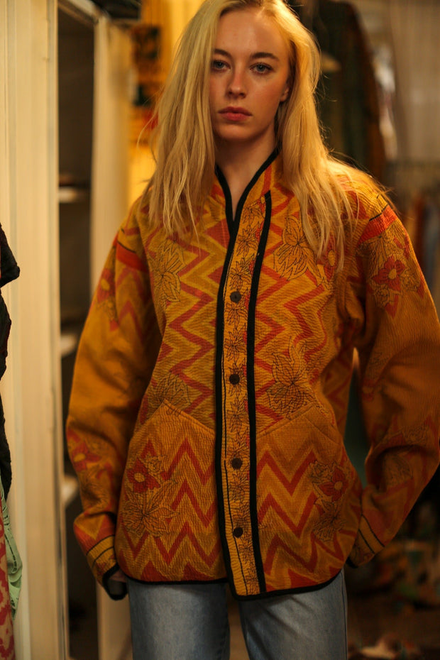 KANTHA JACKET MITRA - sustainably made MOMO NEW YORK sustainable clothing, slow fashion