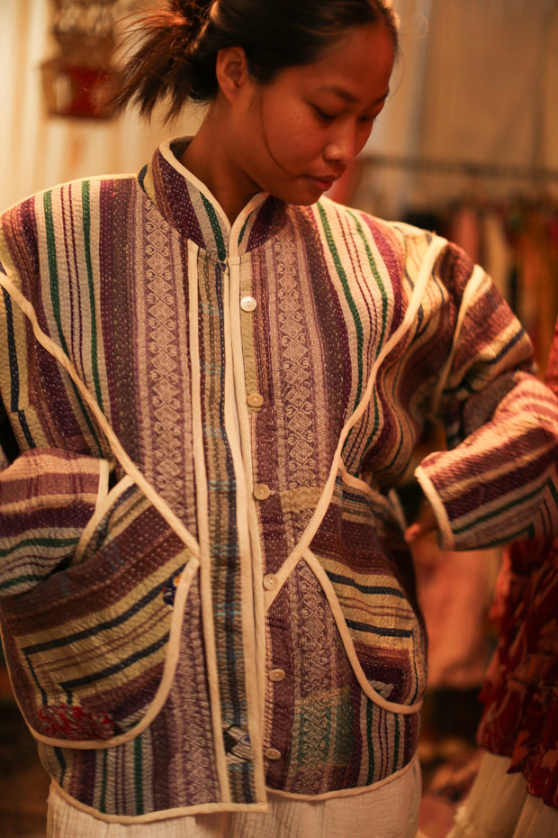 KANTHA JACKET MOLI - sustainably made MOMO NEW YORK sustainable clothing, slow fashion