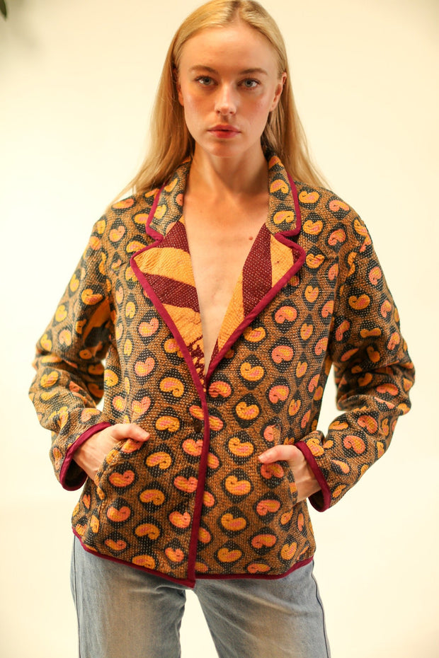 KANTHA JACKET RICARDA - sustainably made MOMO NEW YORK sustainable clothing, slow fashion