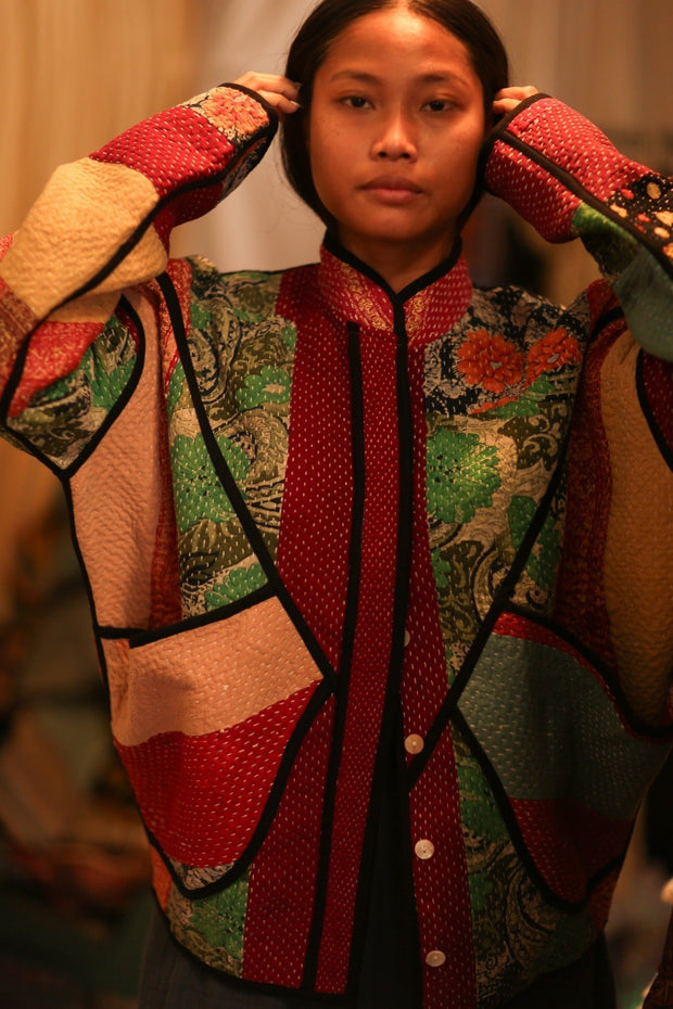 KANTHA JACKET ZINAS - sustainably made MOMO NEW YORK sustainable clothing, coatandjacket slow fashion