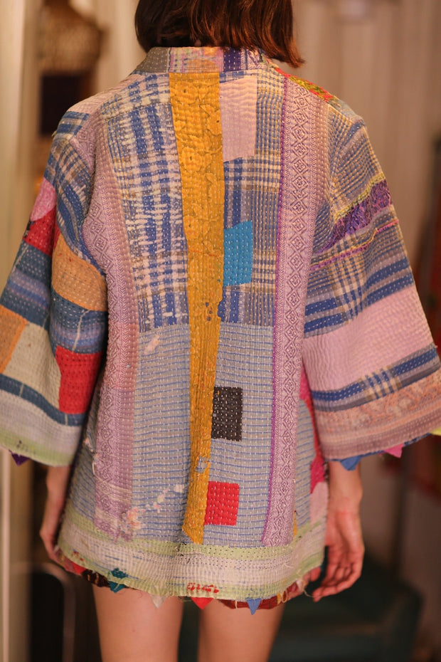 KANTHA KIMONO KINA VALERIA - sustainably made MOMO NEW YORK sustainable clothing, bestseller slow fashion