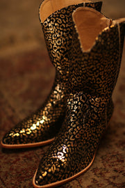 LEO PRINT WESTERN BOOTS SORANA - sustainably made MOMO NEW YORK sustainable clothing, boots slow fashion
