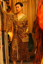 LEO PRINT XXL WING KIMONO PINA - sustainably made MOMO NEW YORK sustainable clothing, bestseller slow fashion
