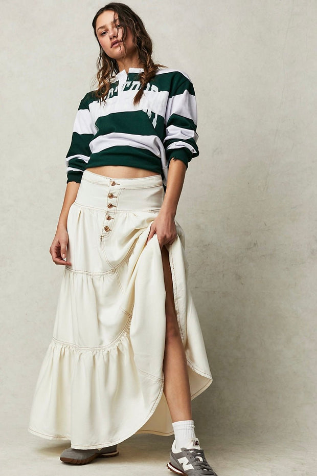 MAXI SKIRT LAURAINE - sustainably made MOMO NEW YORK sustainable clothing, skirt slow fashion