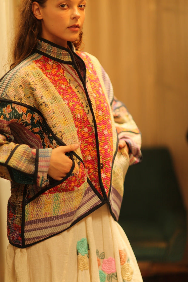 MIKAEL KANTHA BOMBER JACKET - sustainably made MOMO NEW YORK sustainable clothing, bomber slow fashion
