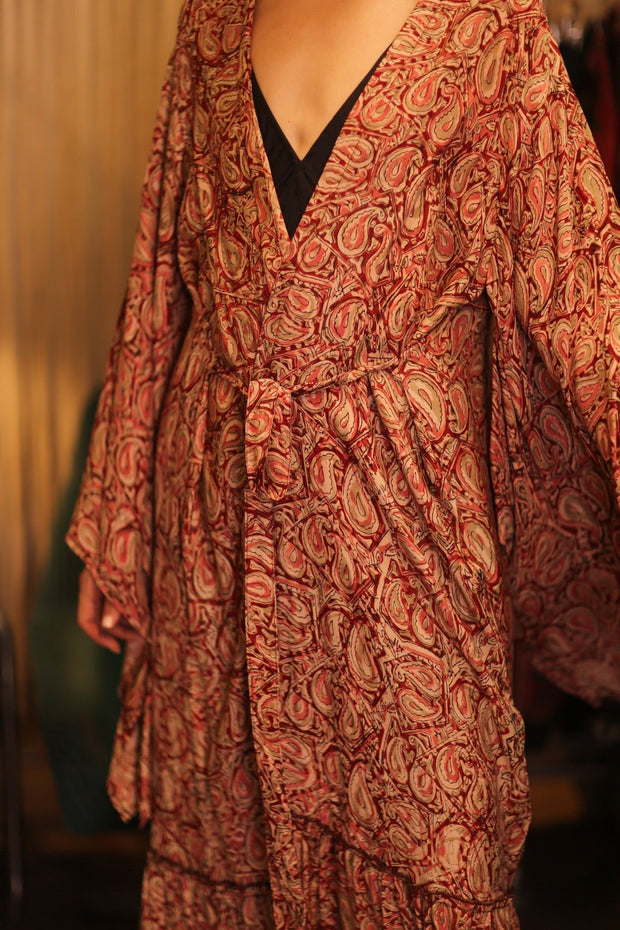 PINA WING SILK KIMONO OSA - sustainably made MOMO NEW YORK sustainable clothing, handmade slow fashion