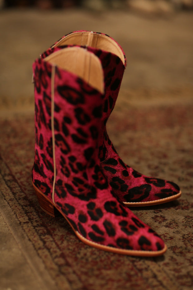 PINK LEO WESTERN BOOTS MOBLEY - sustainably made MOMO NEW YORK sustainable clothing, boots slow fashion