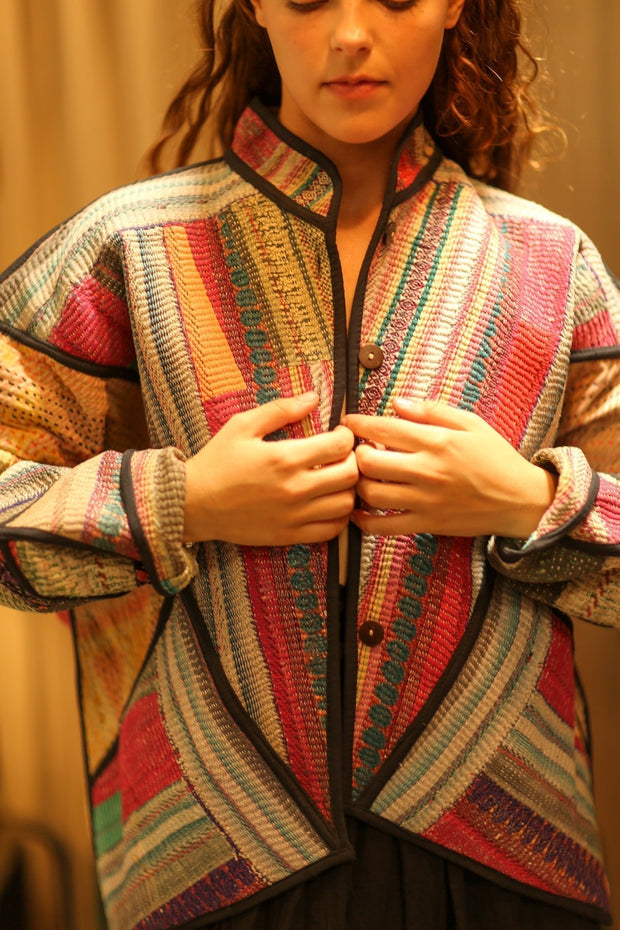 ROBBIE KANTHA BOMBER JACKET - sustainably made MOMO NEW YORK sustainable clothing, bomber slow fashion