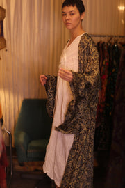 SIL WING KIMONO PINA CUSTARD APPLE YELLOW - sustainably made MOMO NEW YORK sustainable clothing, handmade slow fashion