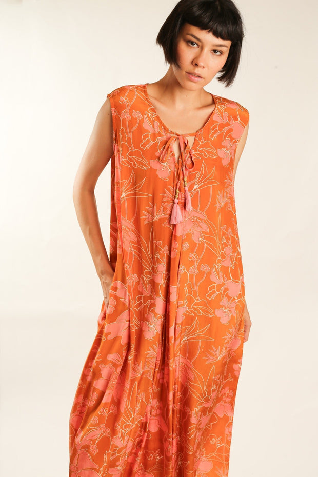 SILK DRESS AHLAM - sustainably made MOMO NEW YORK sustainable clothing, new slow fashion