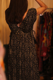 SILK DRESS VICTORIA BROWNY - sustainably made MOMO NEW YORK sustainable clothing, bestseller slow fashion