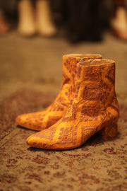 SILK EMBROIDERED BOOTS KINDRA - sustainably made MOMO NEW YORK sustainable clothing, boots slow fashion