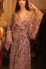 SILK WING KIMONO PINA EZRA - sustainably made MOMO NEW YORK sustainable clothing, kimono slow fashion