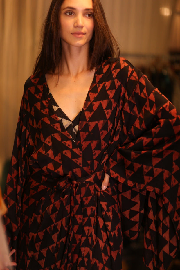 SILK WING KIMONO PINA HONEY - sustainably made MOMO NEW YORK sustainable clothing, kimono slow fashion