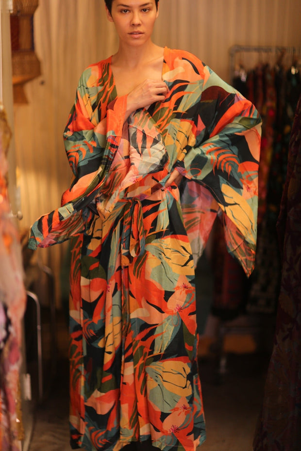 SILK WING KIMONO PINA RODI - sustainably made MOMO NEW YORK sustainable clothing, handmade slow fashion