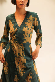 SILK WRAP DRESS BASHA - sustainably made MOMO NEW YORK sustainable clothing, dress slow fashion