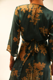 SILK WRAP DRESS BASHA - sustainably made MOMO NEW YORK sustainable clothing, dress slow fashion