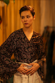 SILK WRAP TOP AURELIA VAVA - sustainably made MOMO NEW YORK sustainable clothing, new slow fashion