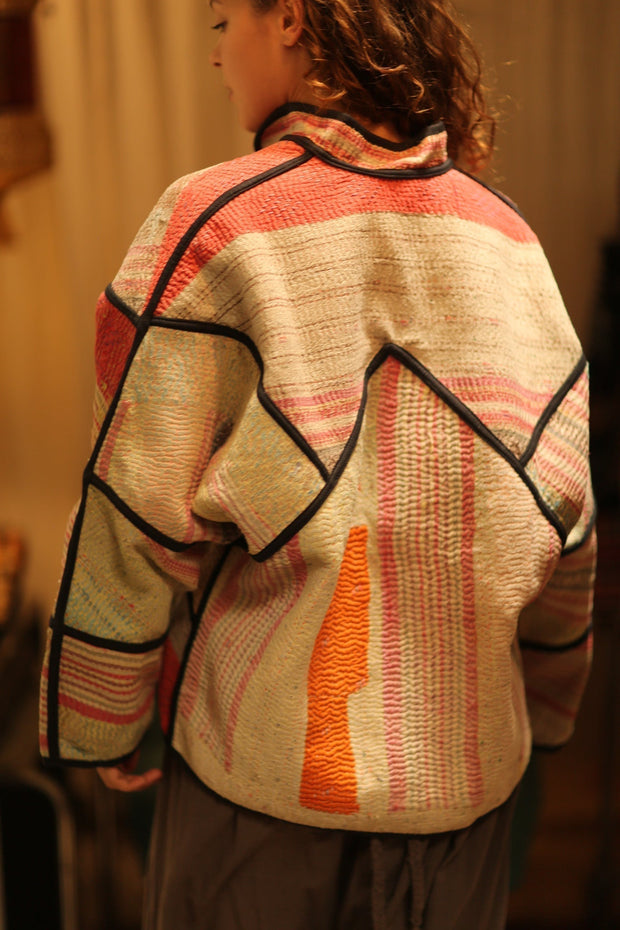 THEO KANTHA BOMBER JACKET - sustainably made MOMO NEW YORK sustainable clothing, bomber slow fashion