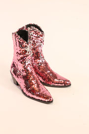 TWO TONE SEQUIN BOOTS TAHSI - sustainably made MOMO NEW YORK sustainable clothing, slow fashion