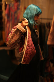 VINTAGE ANTIQUE FABRIC JACKET DEFNE - sustainably made MOMO NEW YORK sustainable clothing, bestseller slow fashion
